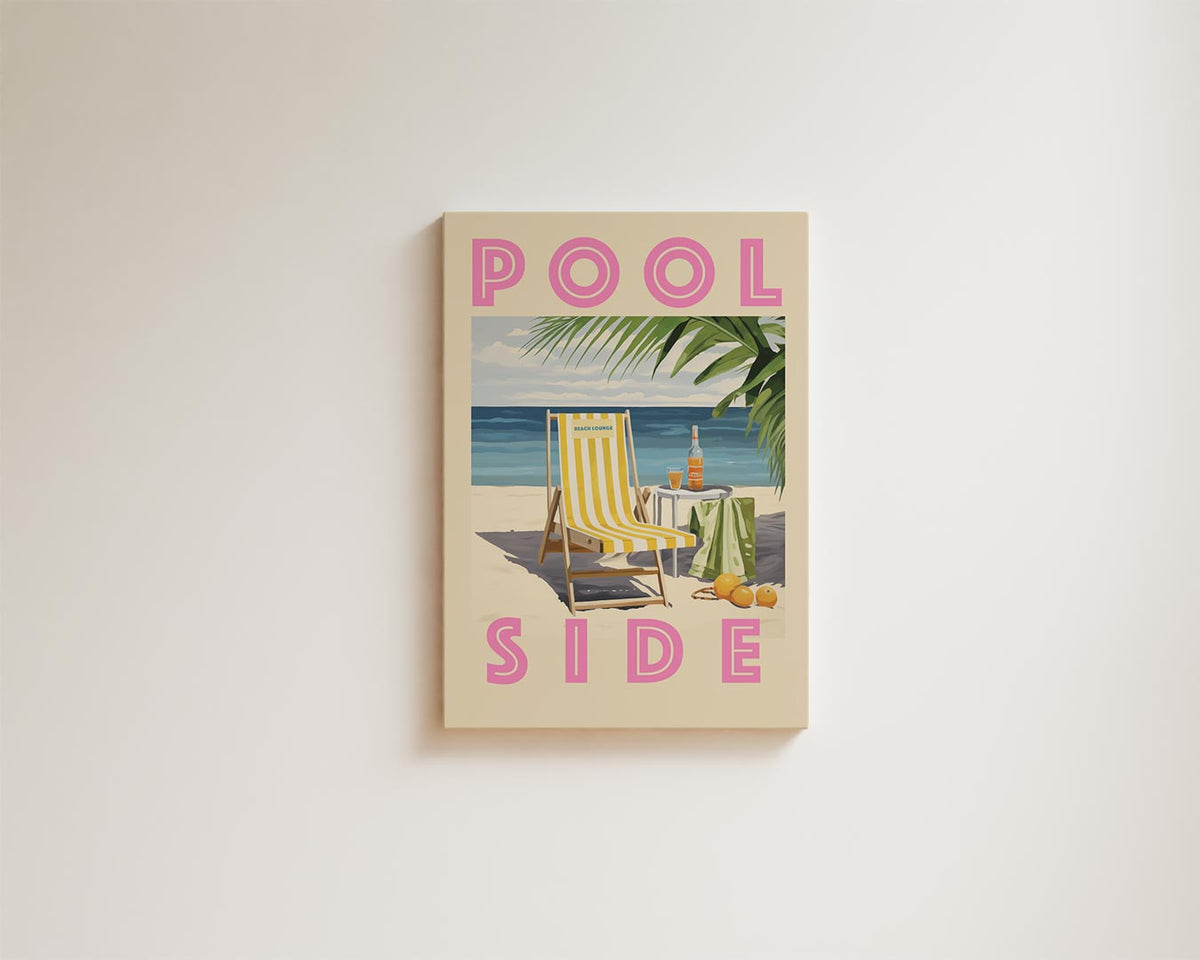 Zomerstrand Lounge – modern portret kunstwerk van WallArtistic