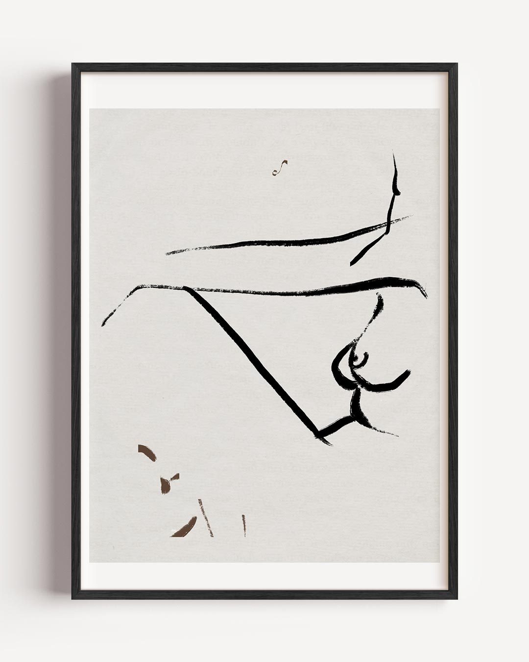 Minimalistische Lichaamslijnen – lijntekening portret poster als wanddecoratie