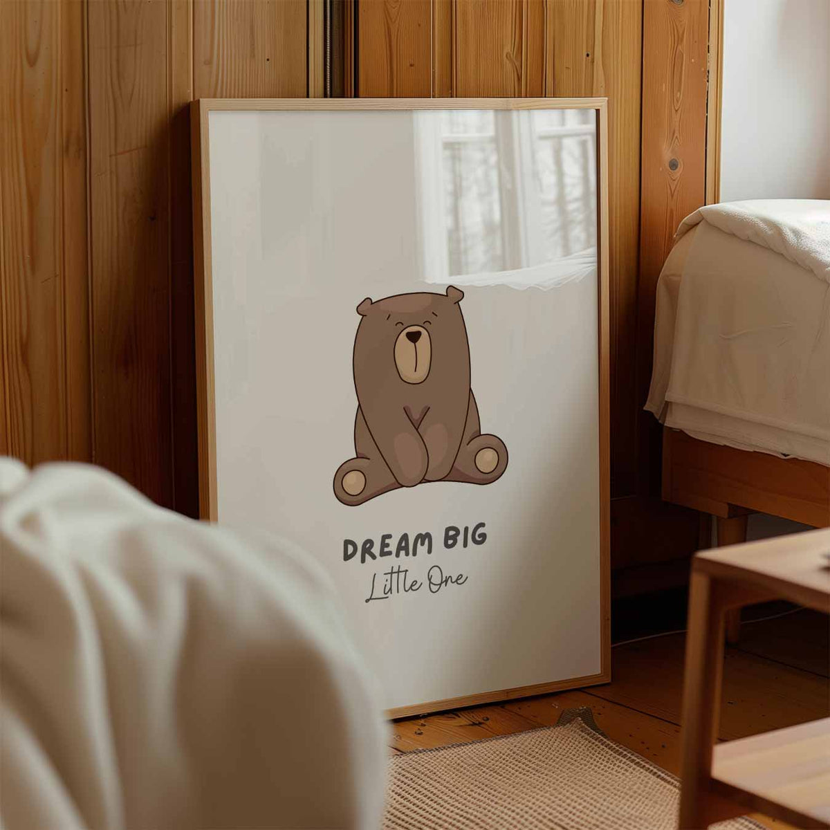 Droom Grote Beer Kinderkamer – kinderposter in staand formaat