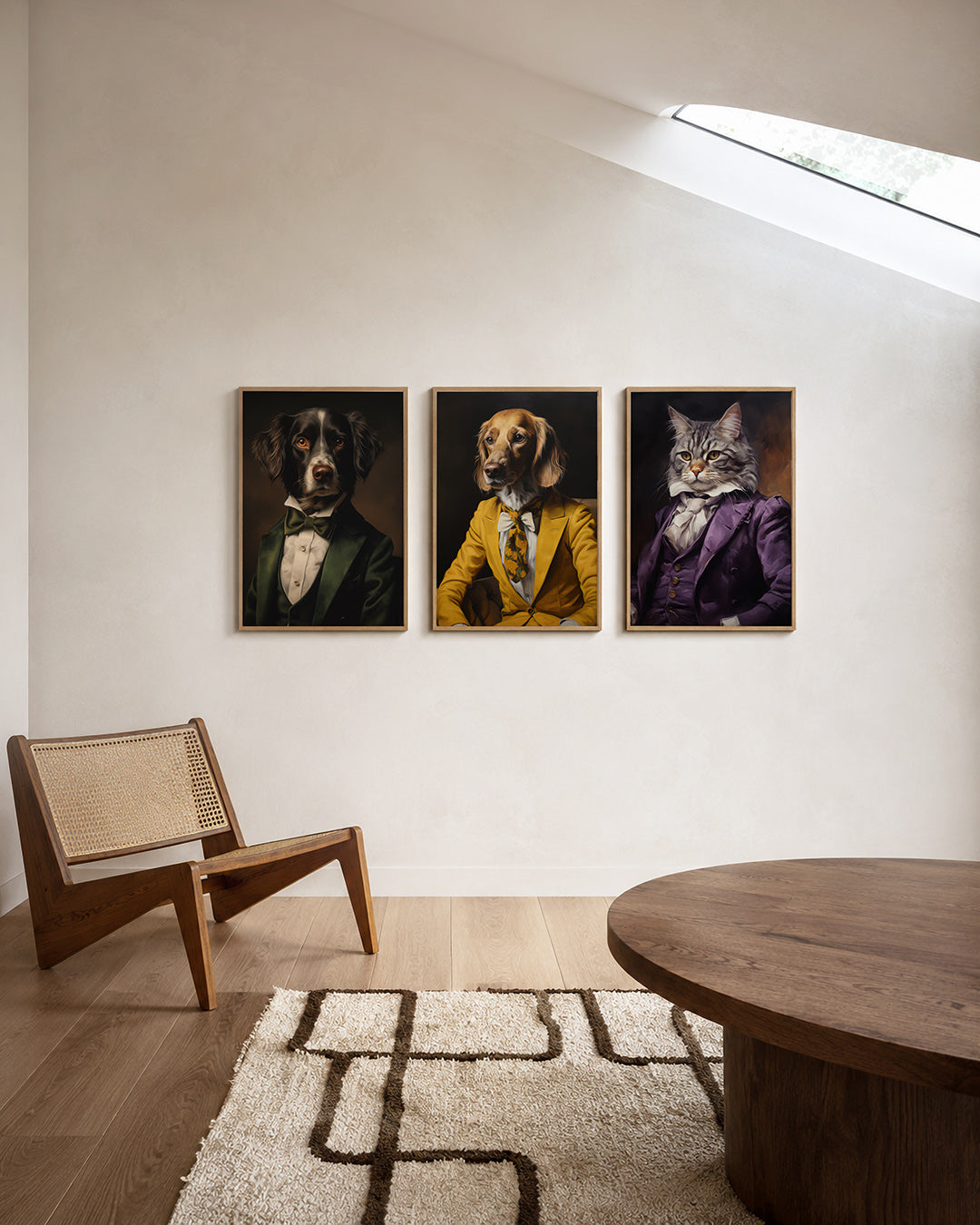 Abstract – een abstracte posterset met donkere tinten en een rustige visuele opbouw – weergave 3