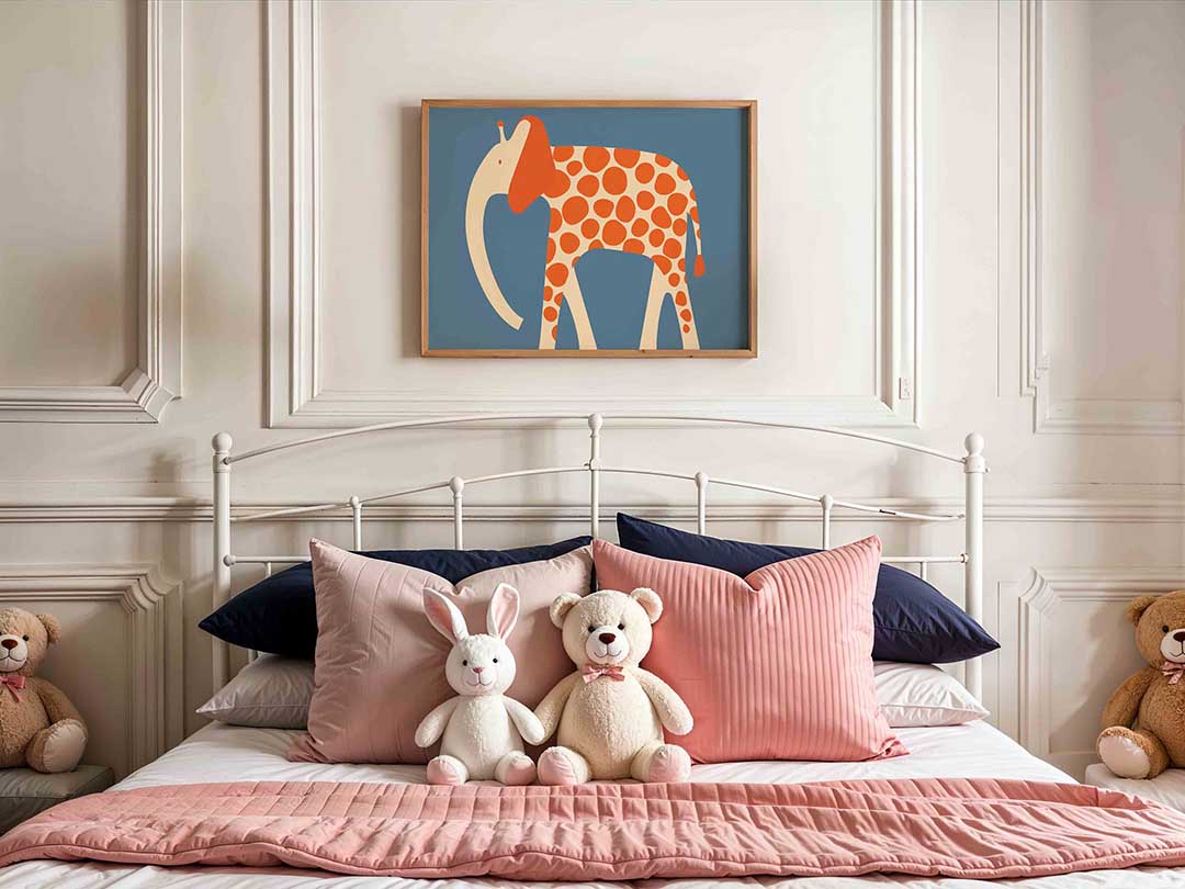 Olifant met stippen – kids poster in liggend formaat