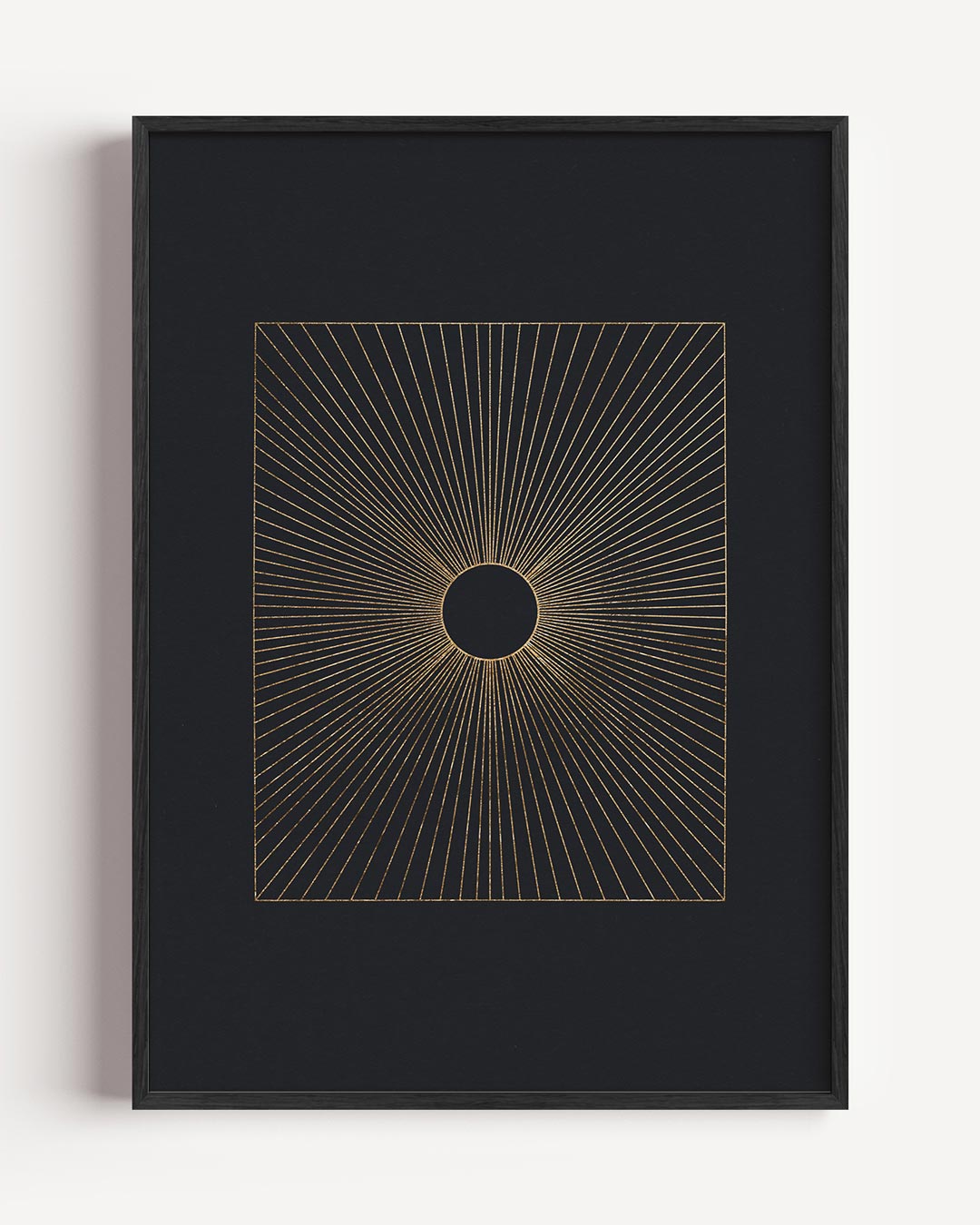 Gouden Zonnestralen – textuur portret poster als wanddecoratie