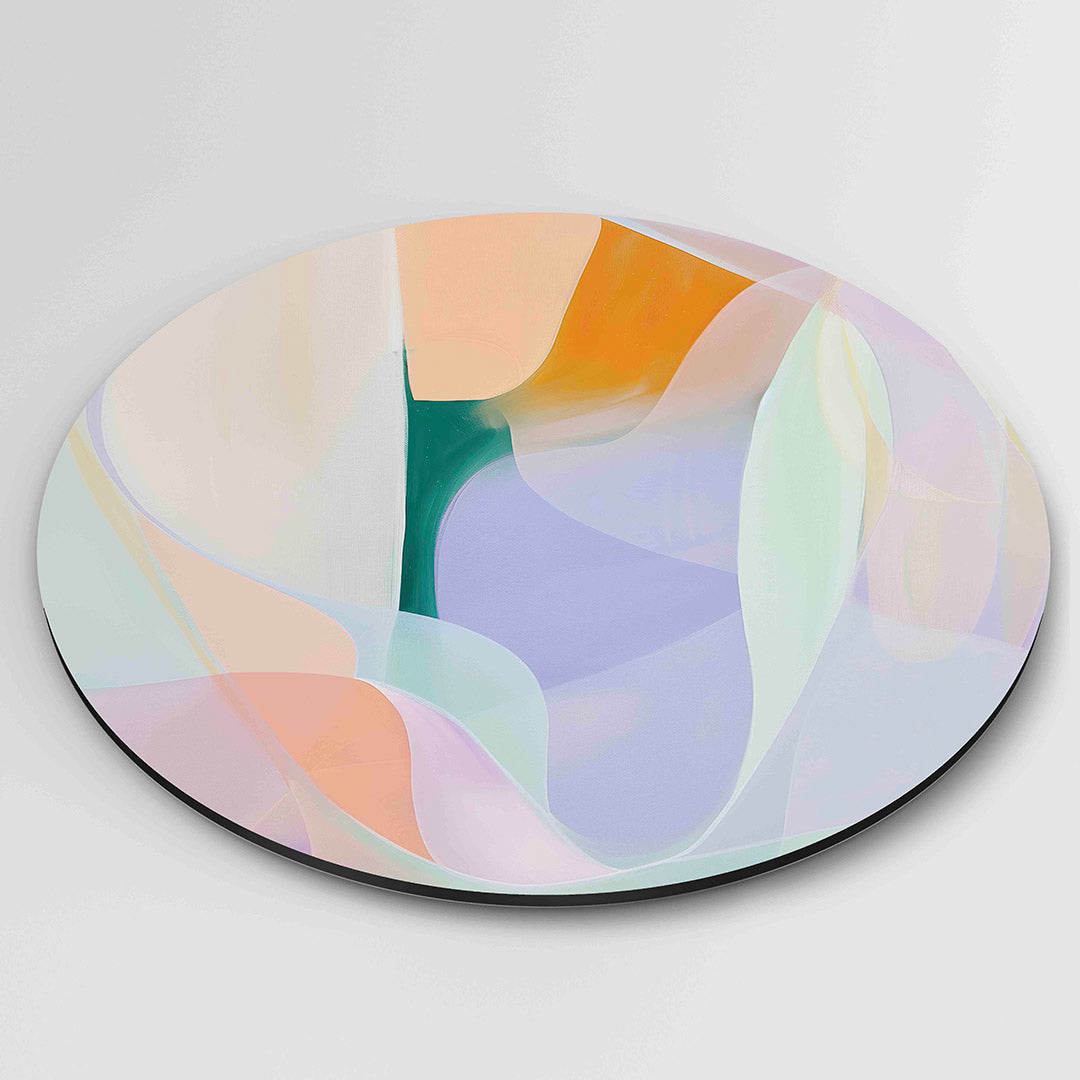 Abstracte vormen – moderne ronde wanddecoratie van WallArtistic