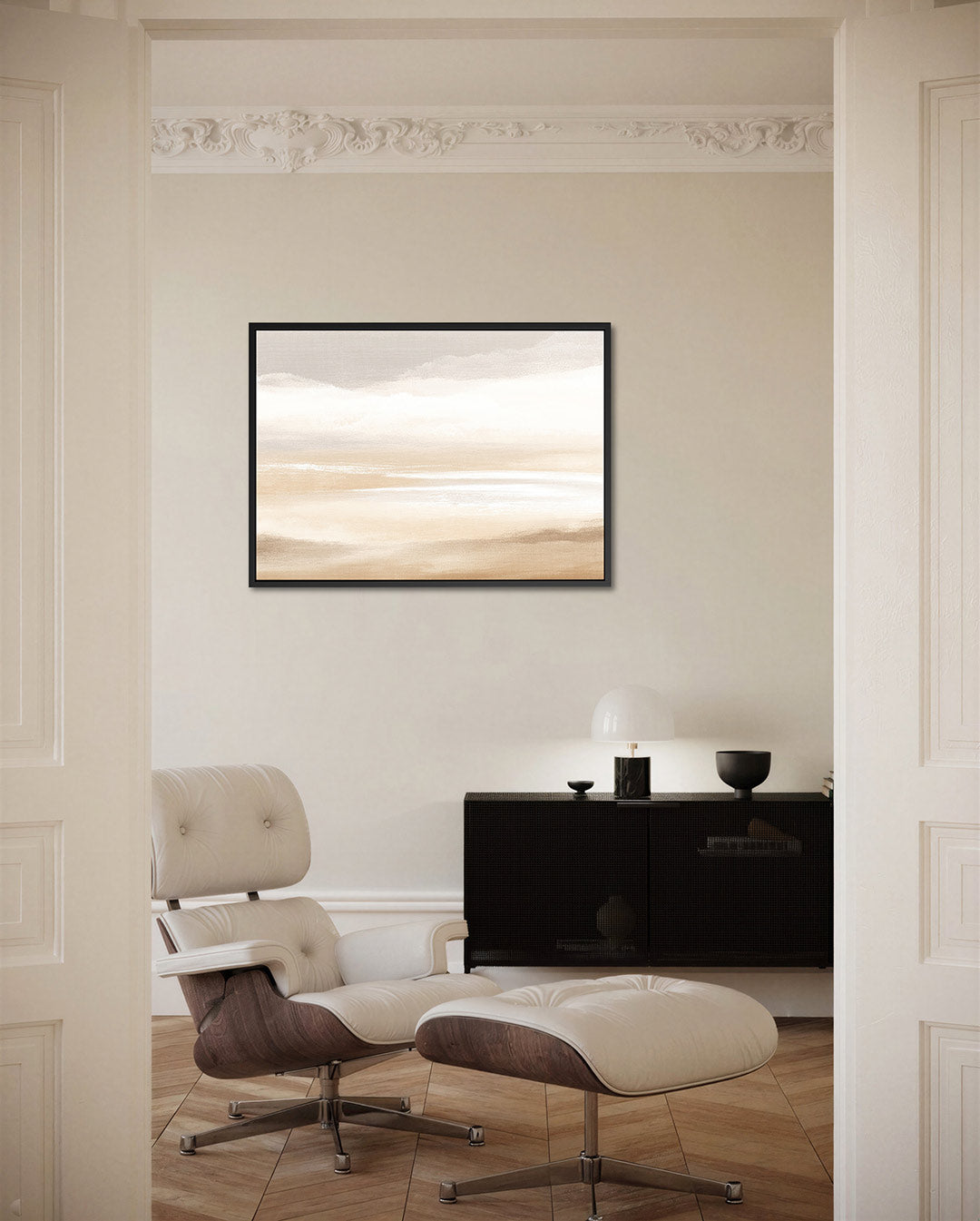 Zachte horizonten – liggende wanddecoratie