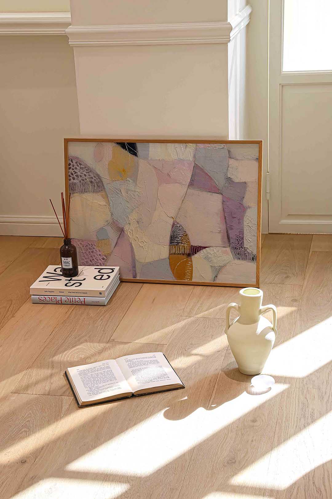 Abstracte vormen – liggende abstracte wanddecoratie van WallArtistic