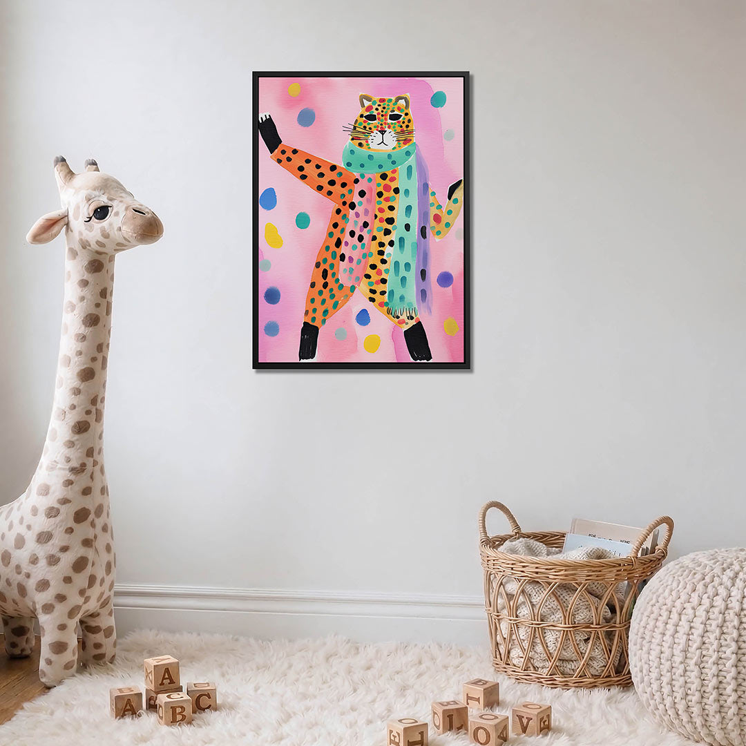 Vrolijke dierenfiguur – moderne staande wandkunst