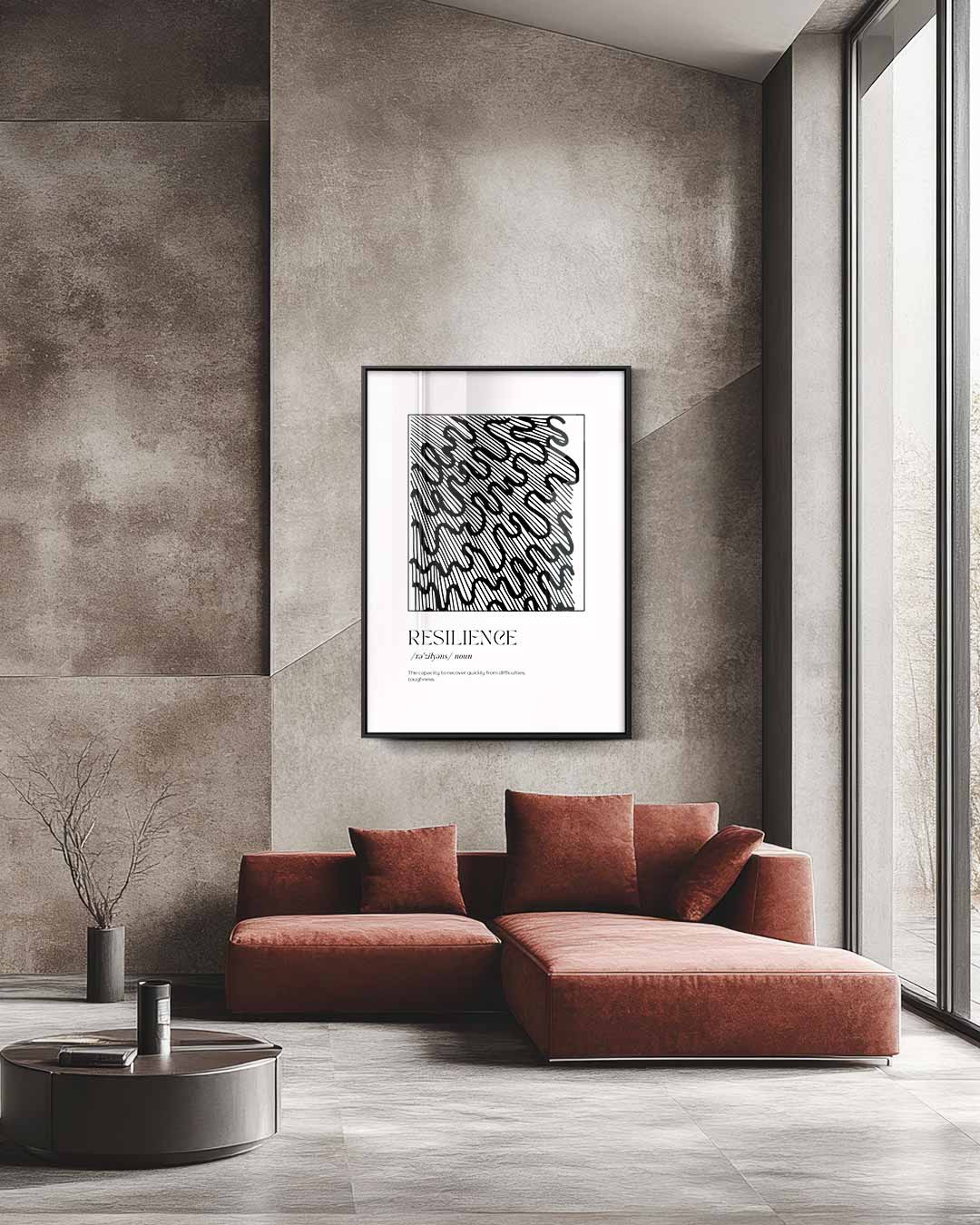 Resilience Krachtpatroon – staande wandkunst voor woonkamer of interieur