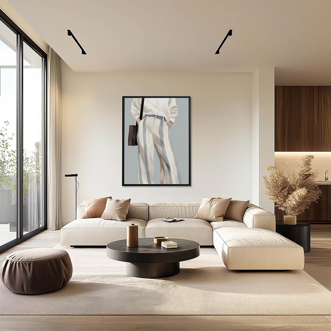 Mode illustratie – moderne staande wandkunst