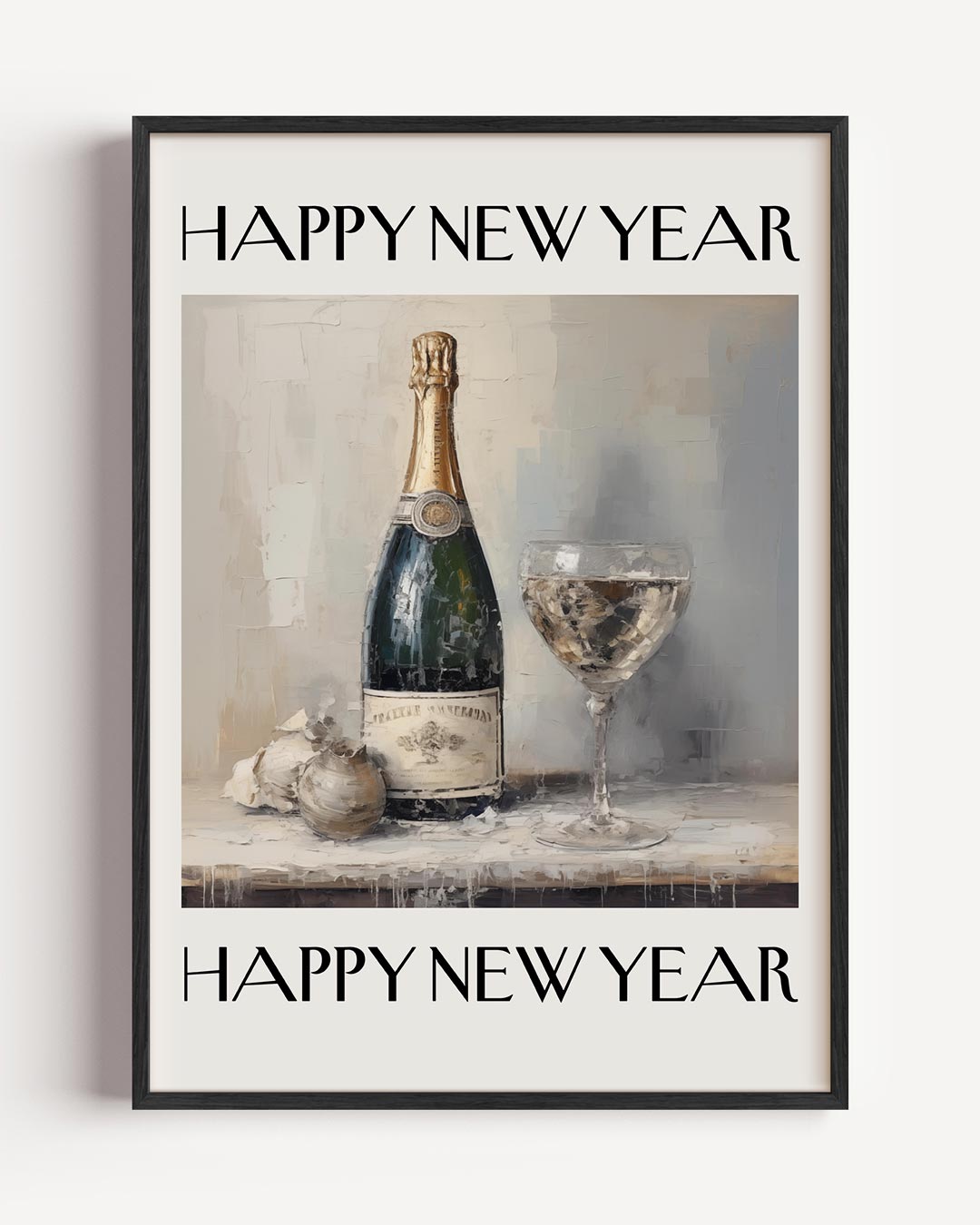 Stijlvolle Nieuwjaars – kerst portret poster als wanddecoratie