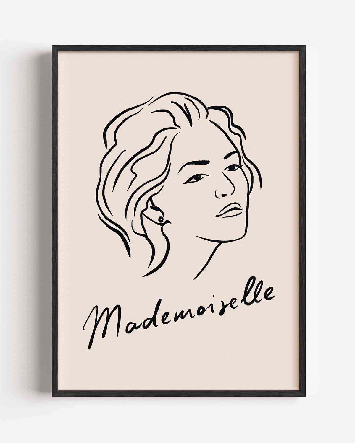 Mademoiselle – vrouwelijk portret als staande poster