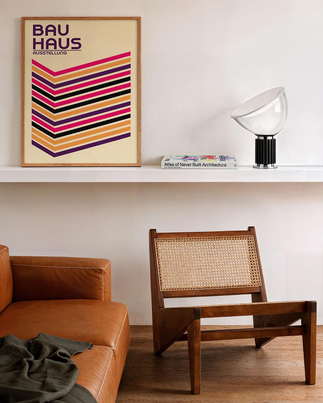 Lijnen en vlakkenspel – staande Bauhaus poster voor aan de muur
