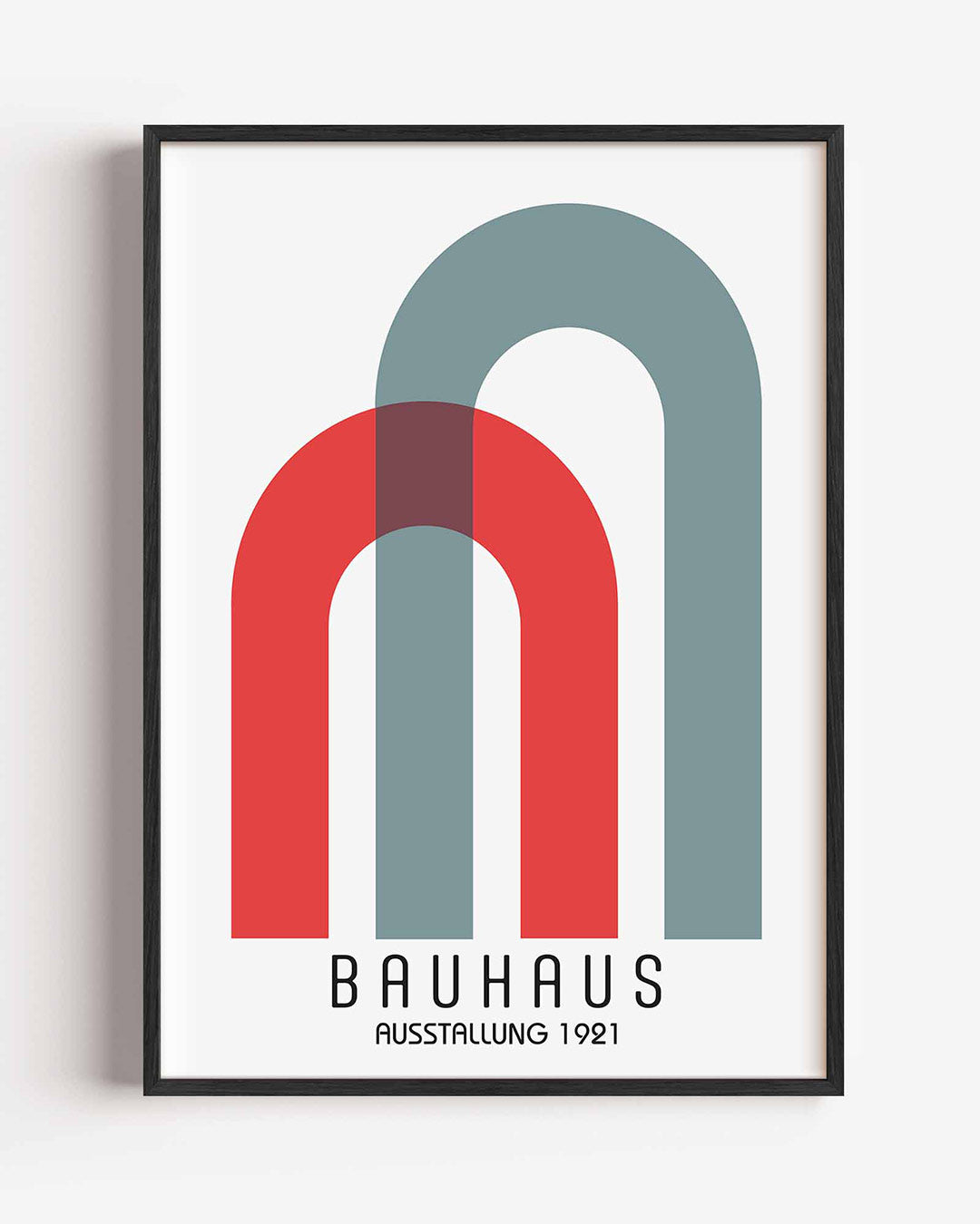 Vorm en kleur – staande Bauhaus poster als wanddecoratie