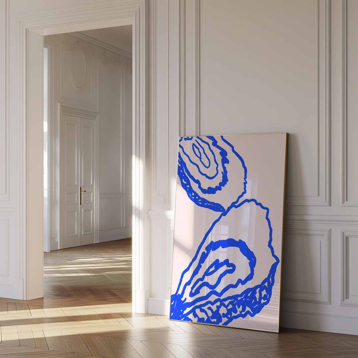Elegante Oesterlijnen – zomer poster als frisse staande wanddecoratie