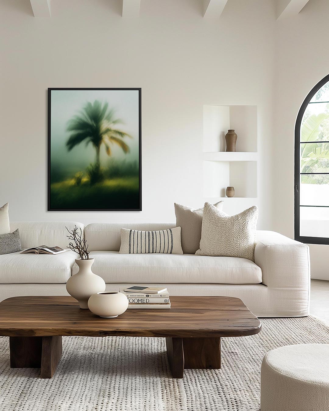 Vervagende palmboom – staand wanddecoratie kunstwerk