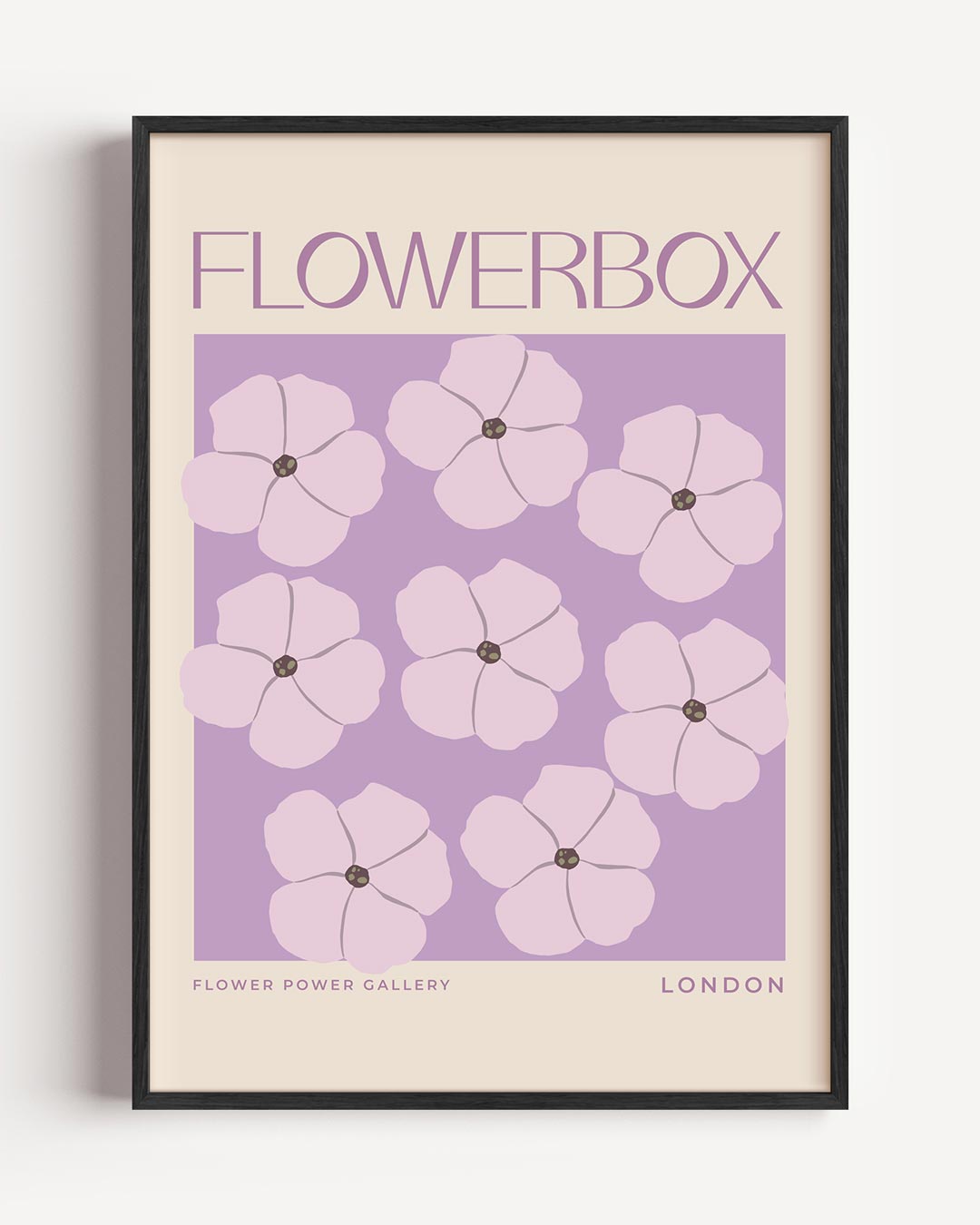 Bloemenpracht – typografie portret poster als wanddecoratie
