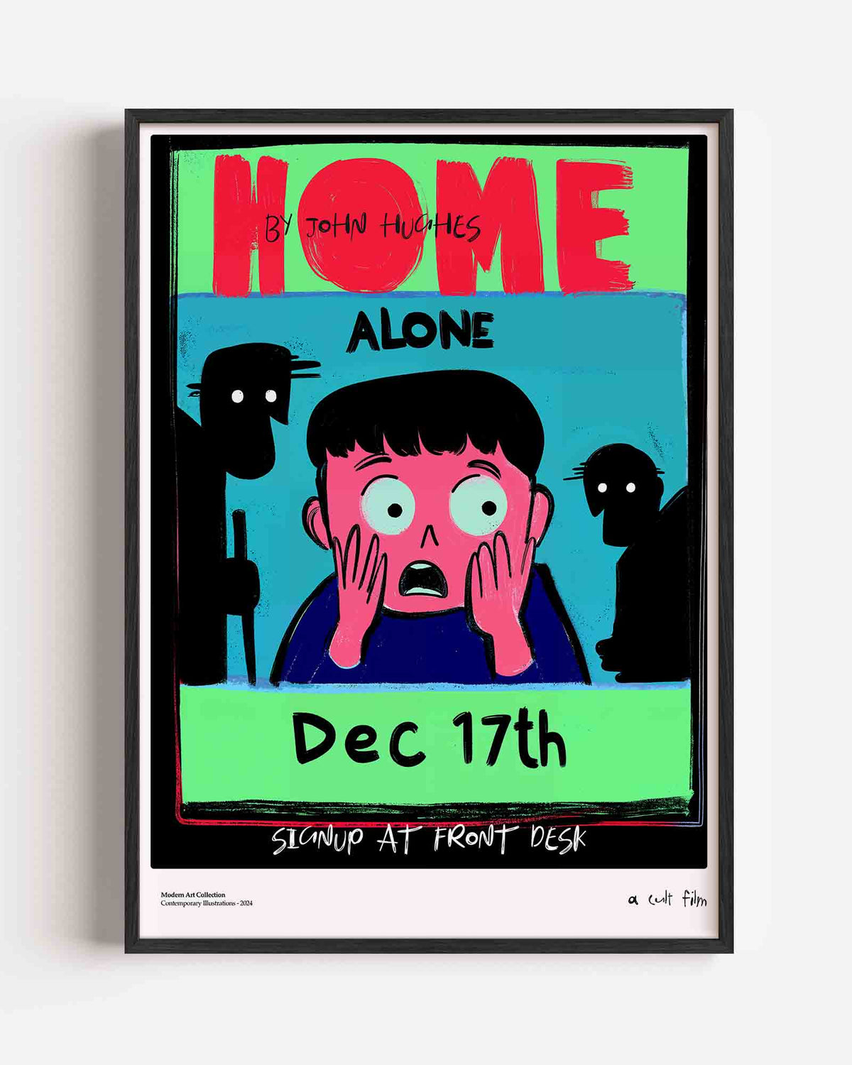 Jongen met handen op wangen – Pop Art en Streetart portret poster als wanddecoratie