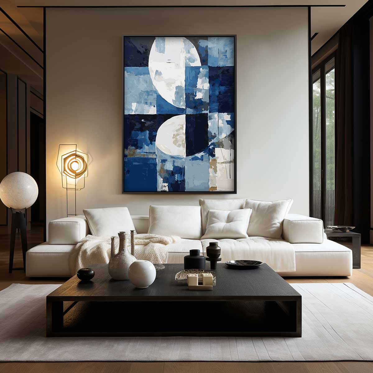 Nachtelijke Reflecties – modern portret kunstwerk van WallArtistic