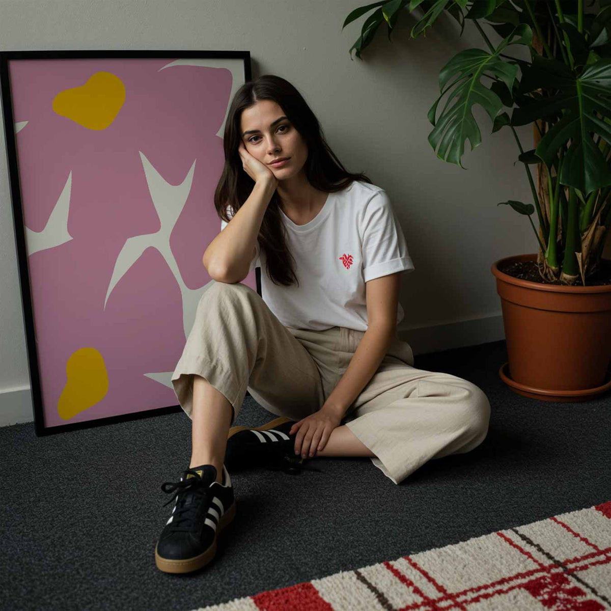 Bloemige Vleugjes – staande muurposter met bloemen