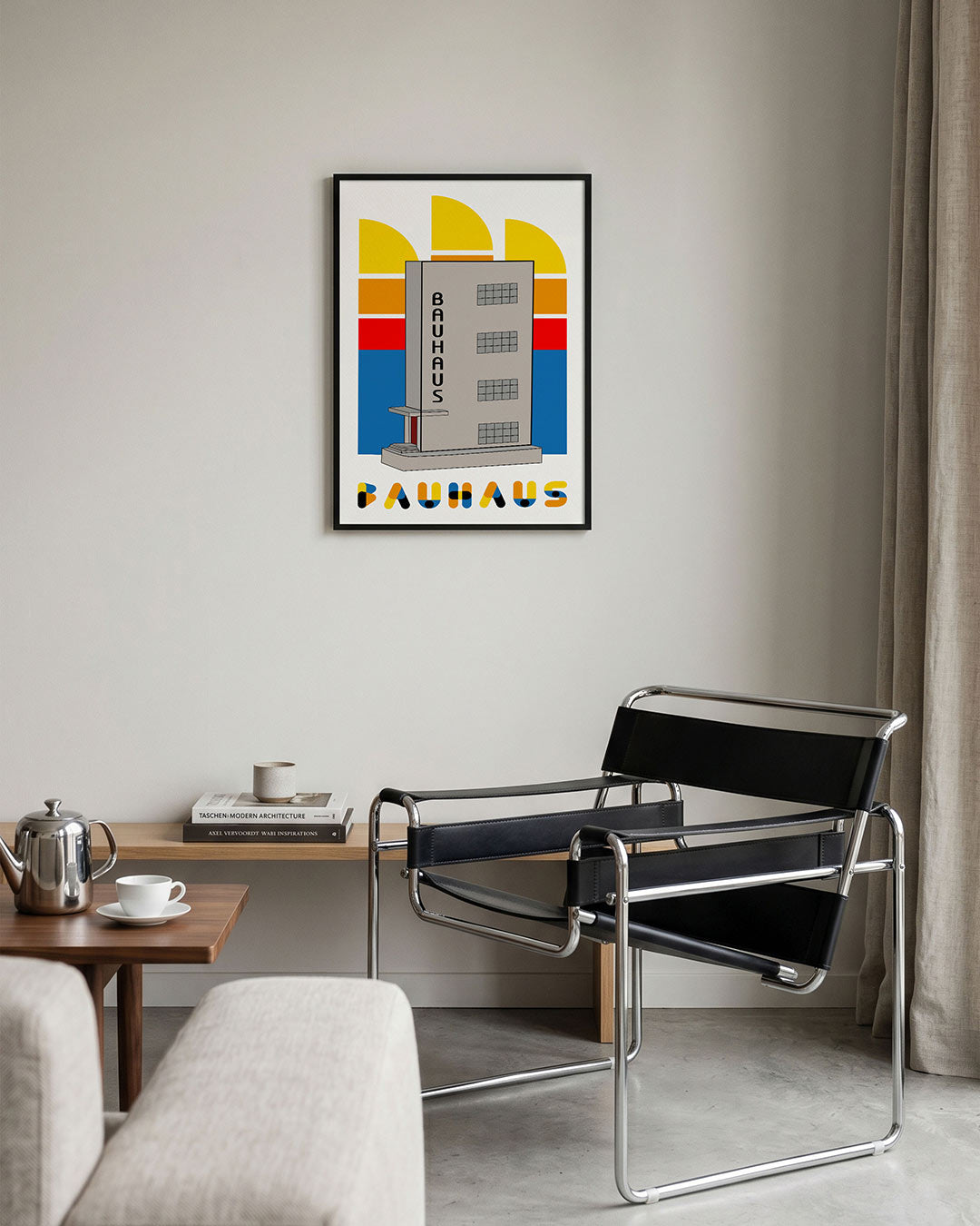 Vormen en vlaken – geometrische Bauhaus poster in staand formaat