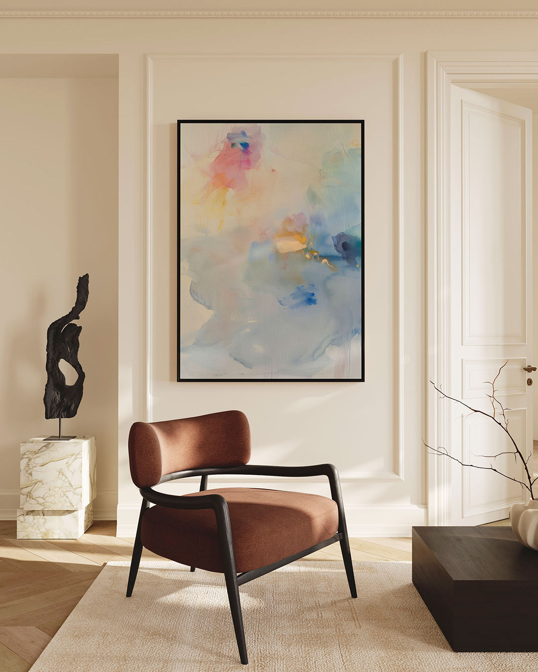 Kleurrijke vegen – staand wanddecoratie kunstwerk