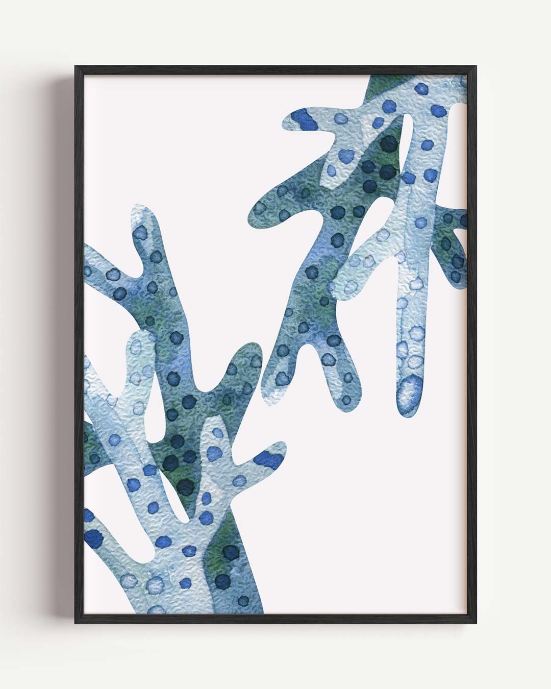 Blauwe Koraal – dieren portret poster als wanddecoratie