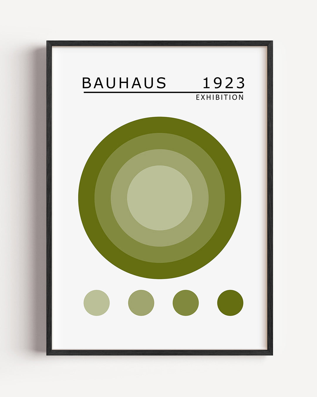 Cirkelritme groen – staande Bauhaus poster als wanddecoratie