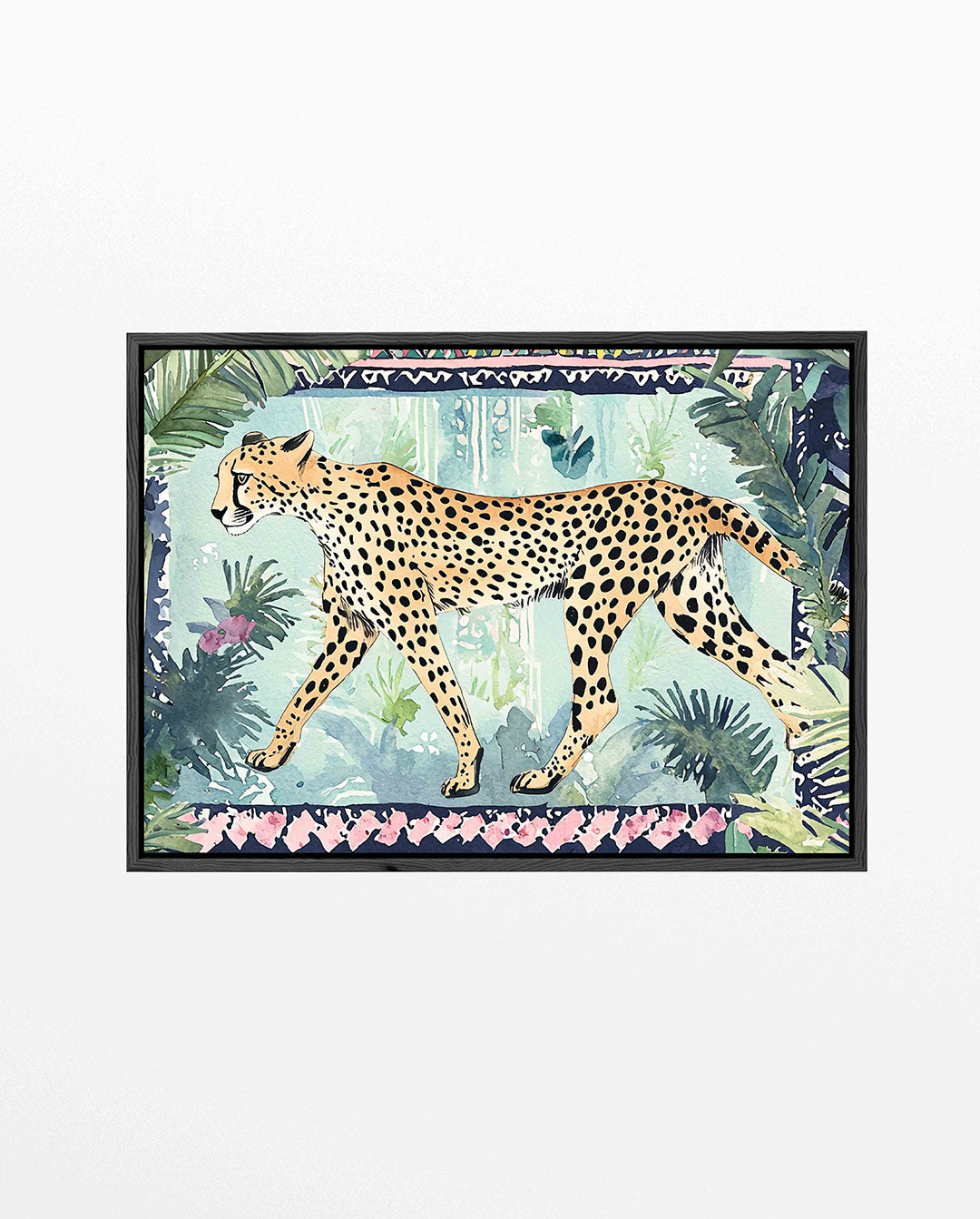 Luipaard in jungle – Dieren kunstwerk – liggend dieren kunstwerk