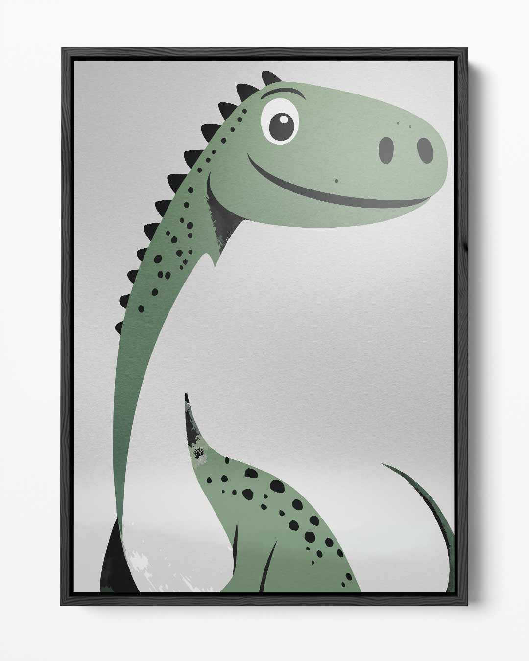 Vriendelijke Dino Illustratie – portret kunstwerk als wanddecoratie