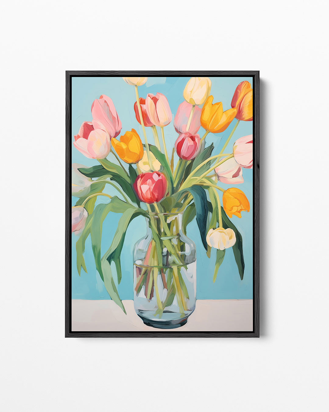 Bloemen in vaas – staand wanddecoratie kunstwerk