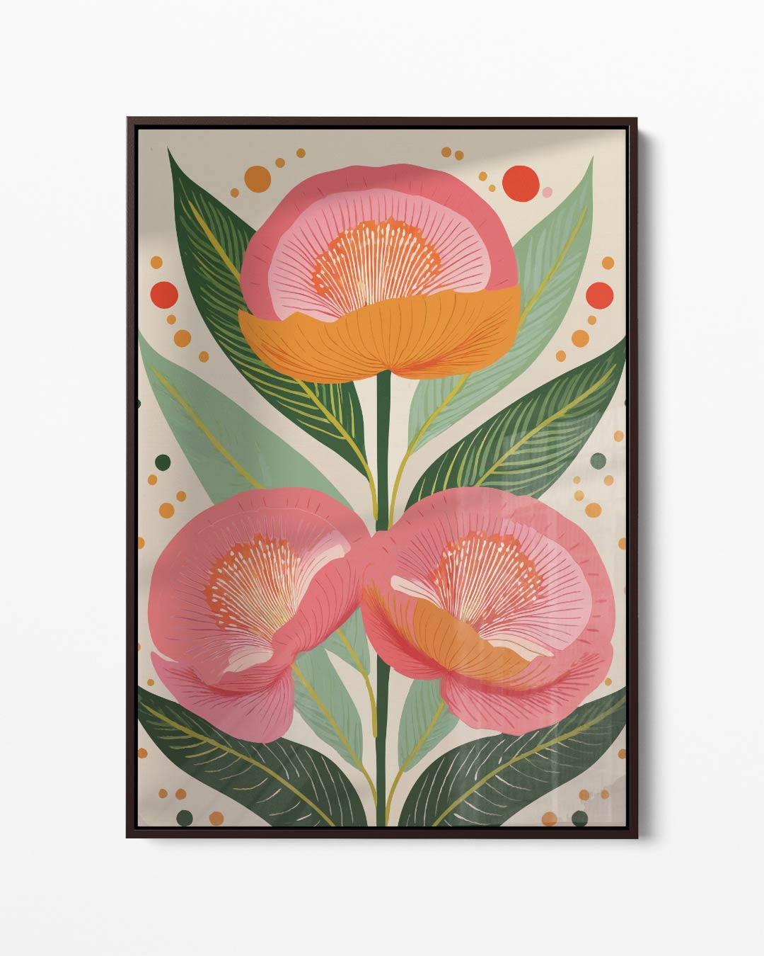 Bloemenpracht in Kleur – portret kunstwerk als wanddecoratie