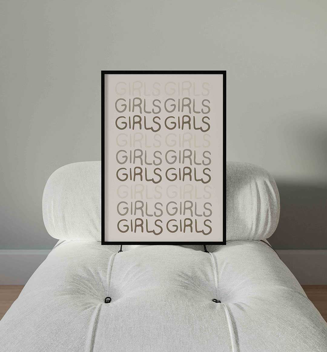 Meervoudige girls – staande Pop Art wanddecoratie van WallArtistic