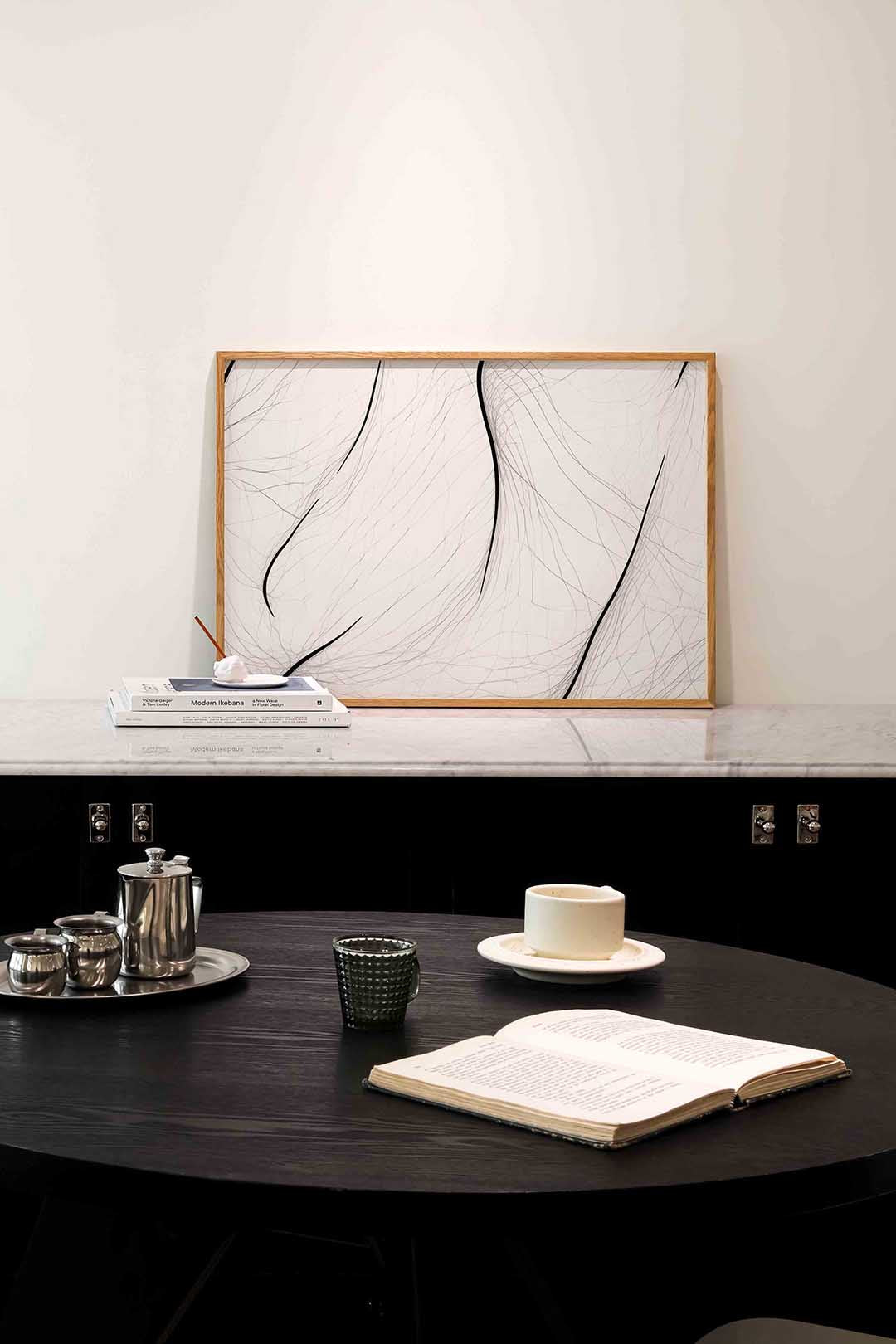 Lijnenspel – abstracte poster in liggend formaat