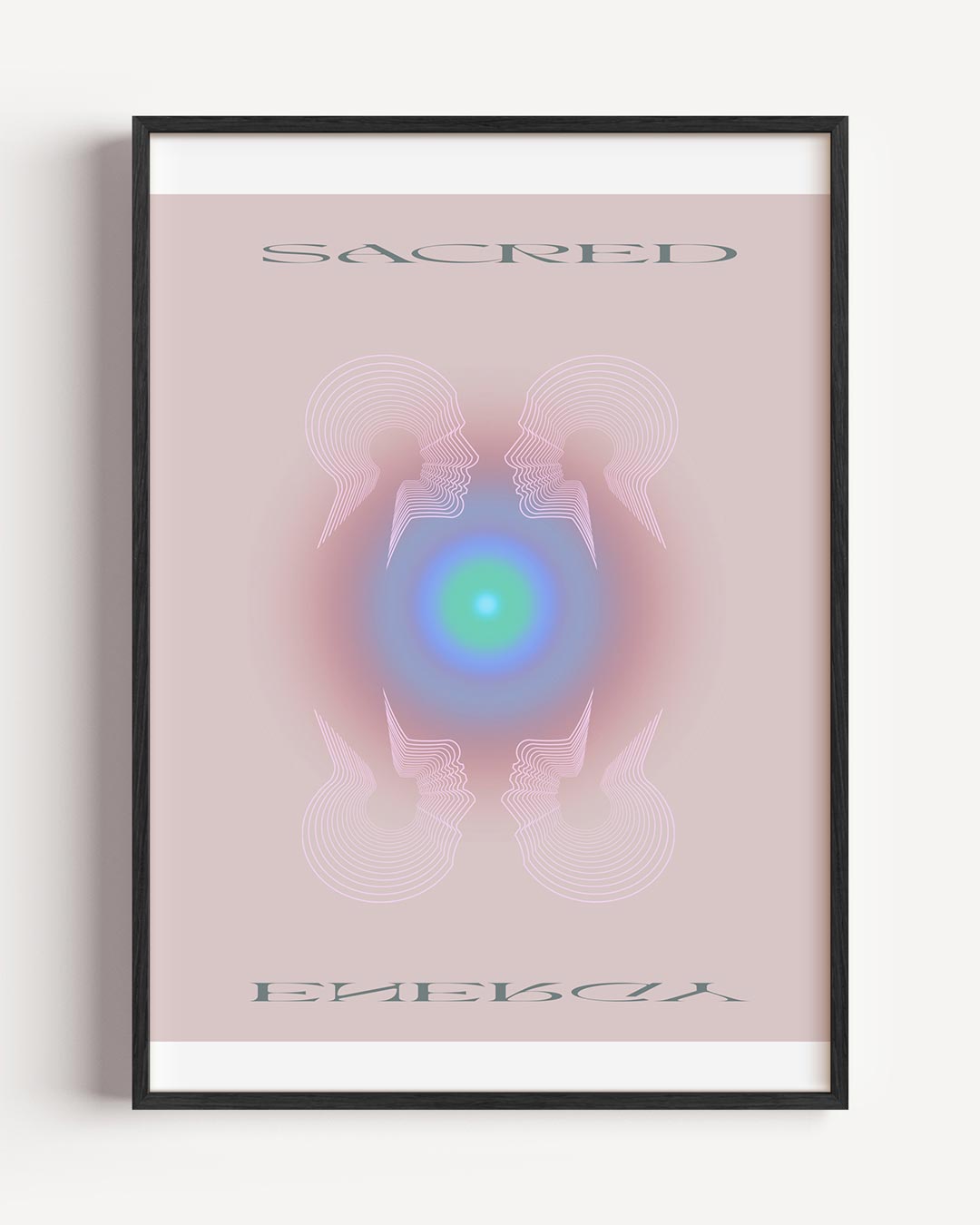 Sacred Energy abstract – mindfulness portret poster als wanddecoratie