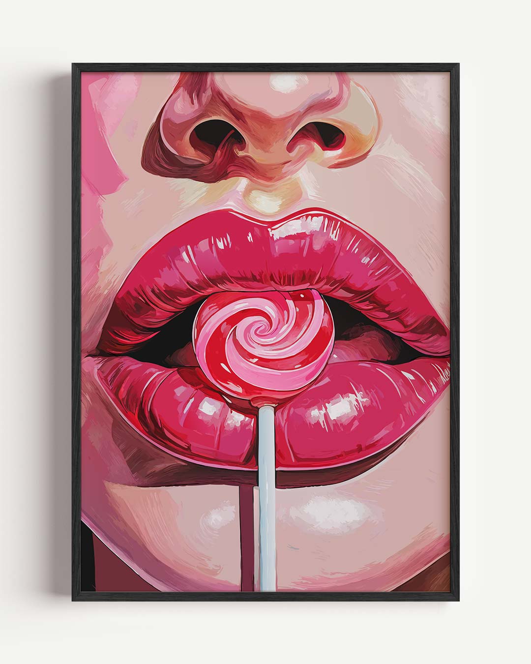 Verleidelijke Lippen – zomer portret poster als wanddecoratie