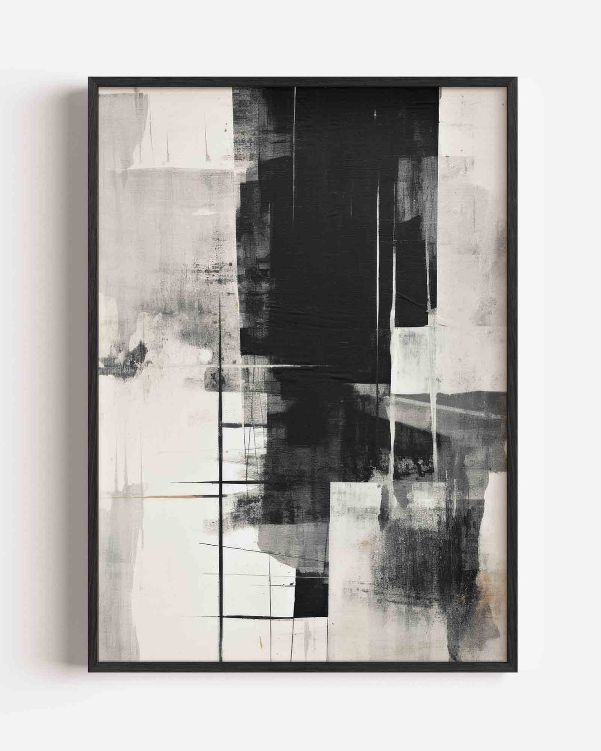 Abstracte zwart wit – zacht abstracte portret poster als wanddecoratie