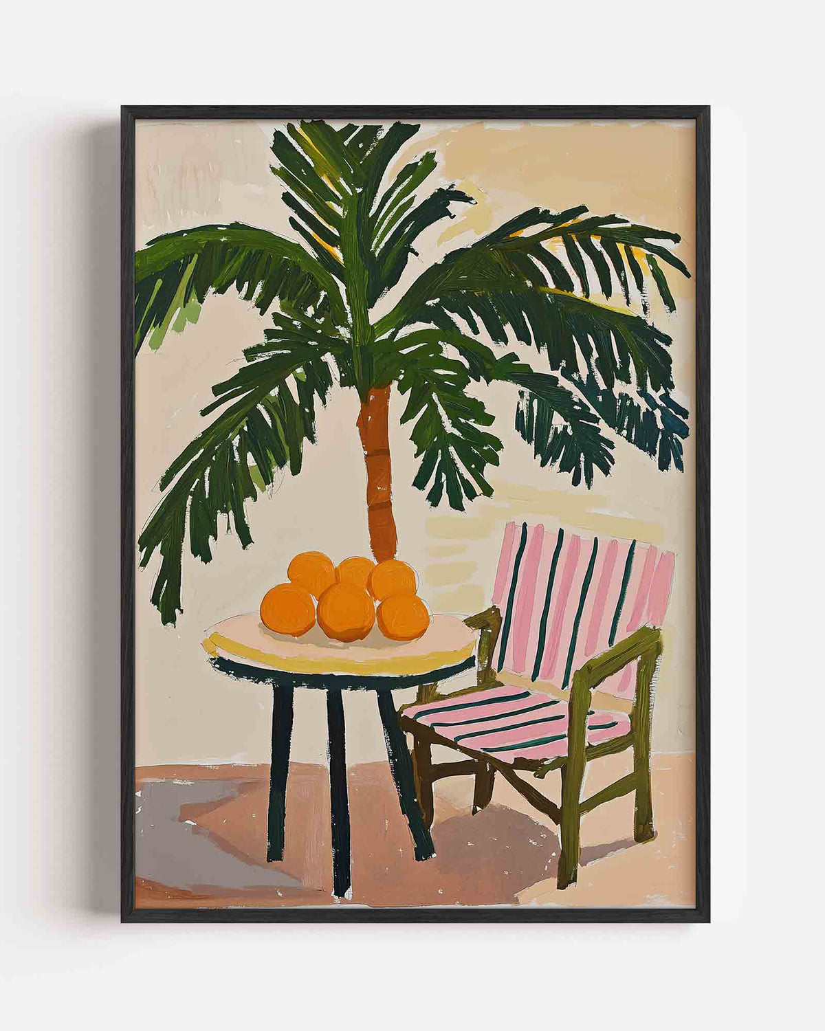 Palmbomen en sinaasappels – jungle portret poster als wanddecoratie