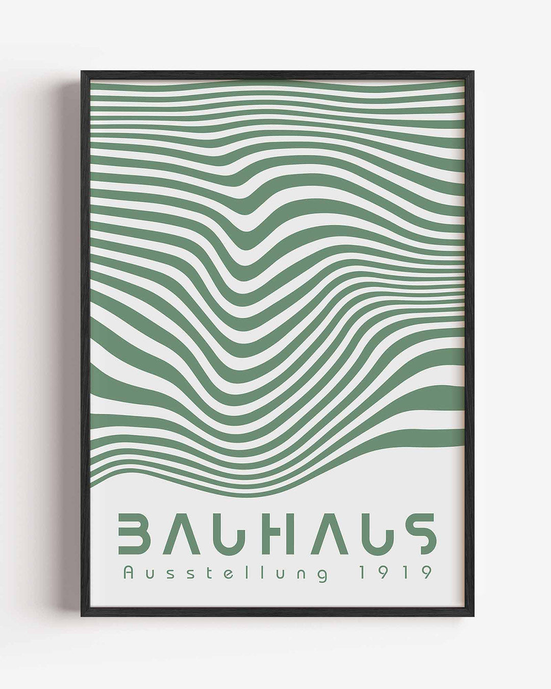 Golvend lijnenspel – staande Bauhaus poster als wanddecoratie
