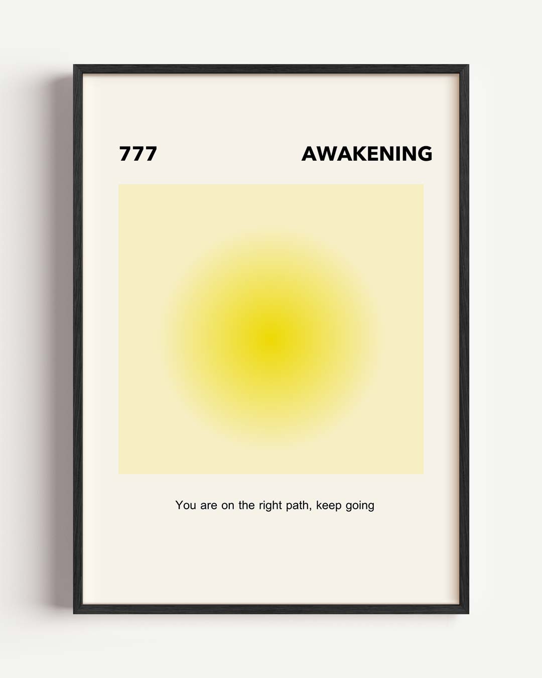 Inspirerende 777 Awakening – mindful portret poster als wanddecoratie