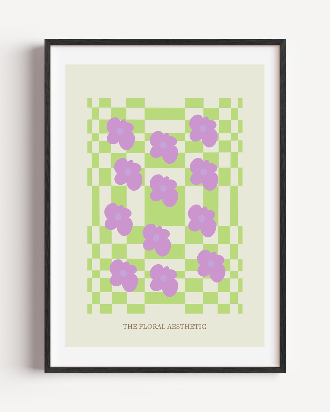 Bloemenweelde Checkerboard – moderne portret poster als wanddecoratie