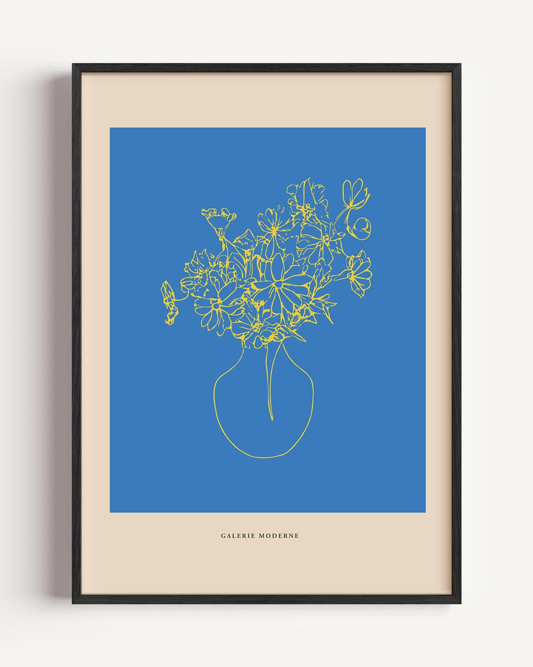 Moderne Bloemenlijn – bloemen portret poster als wanddecoratie