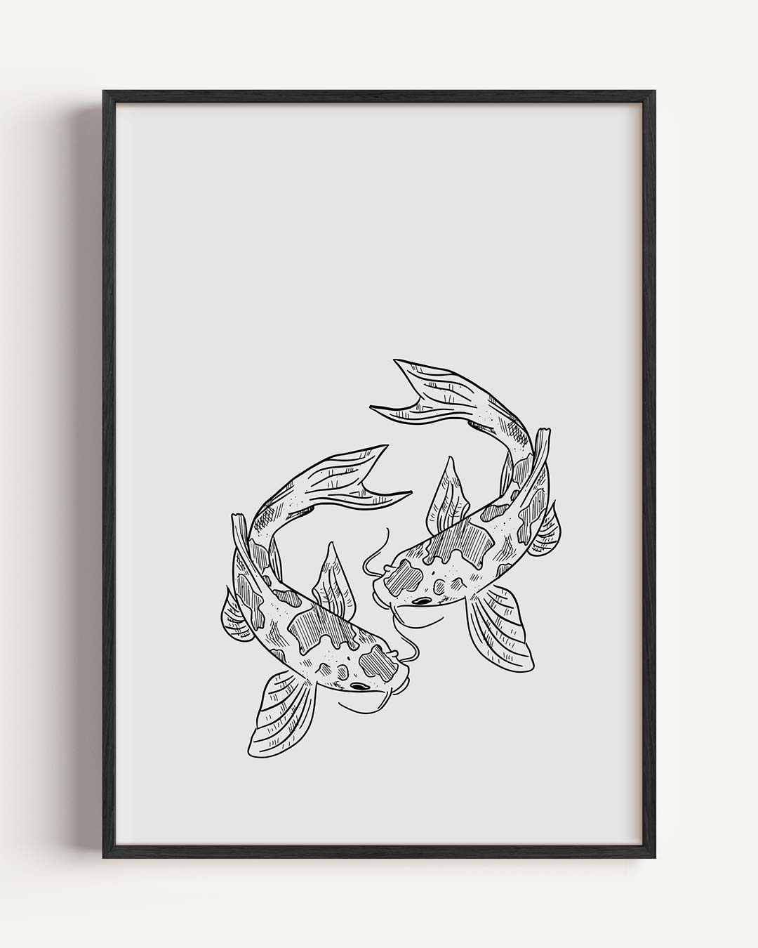 Elegante Koi Vissen – zomer portret poster als wanddecoratie