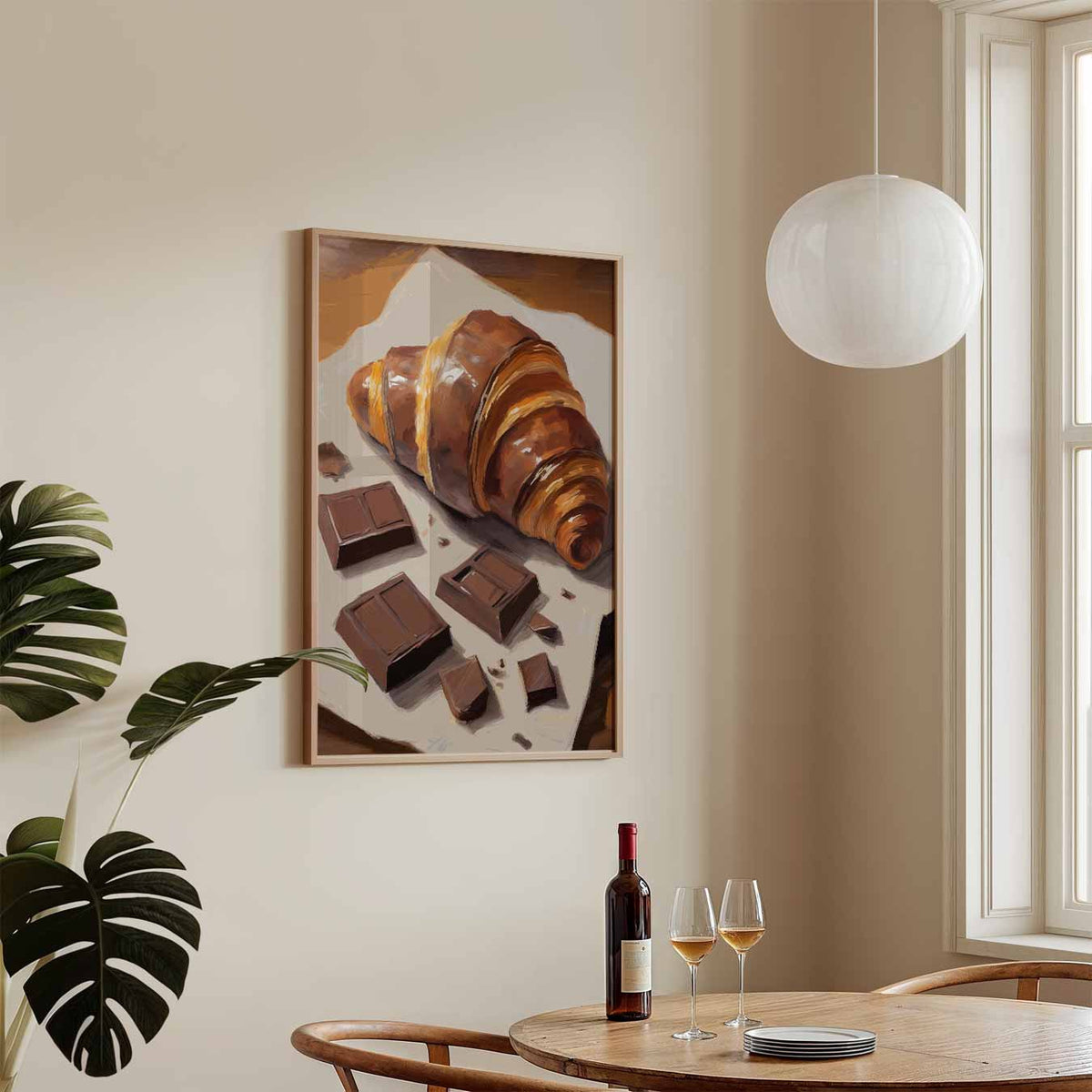 Chocolade Croissant – keukenposter in staand formaat