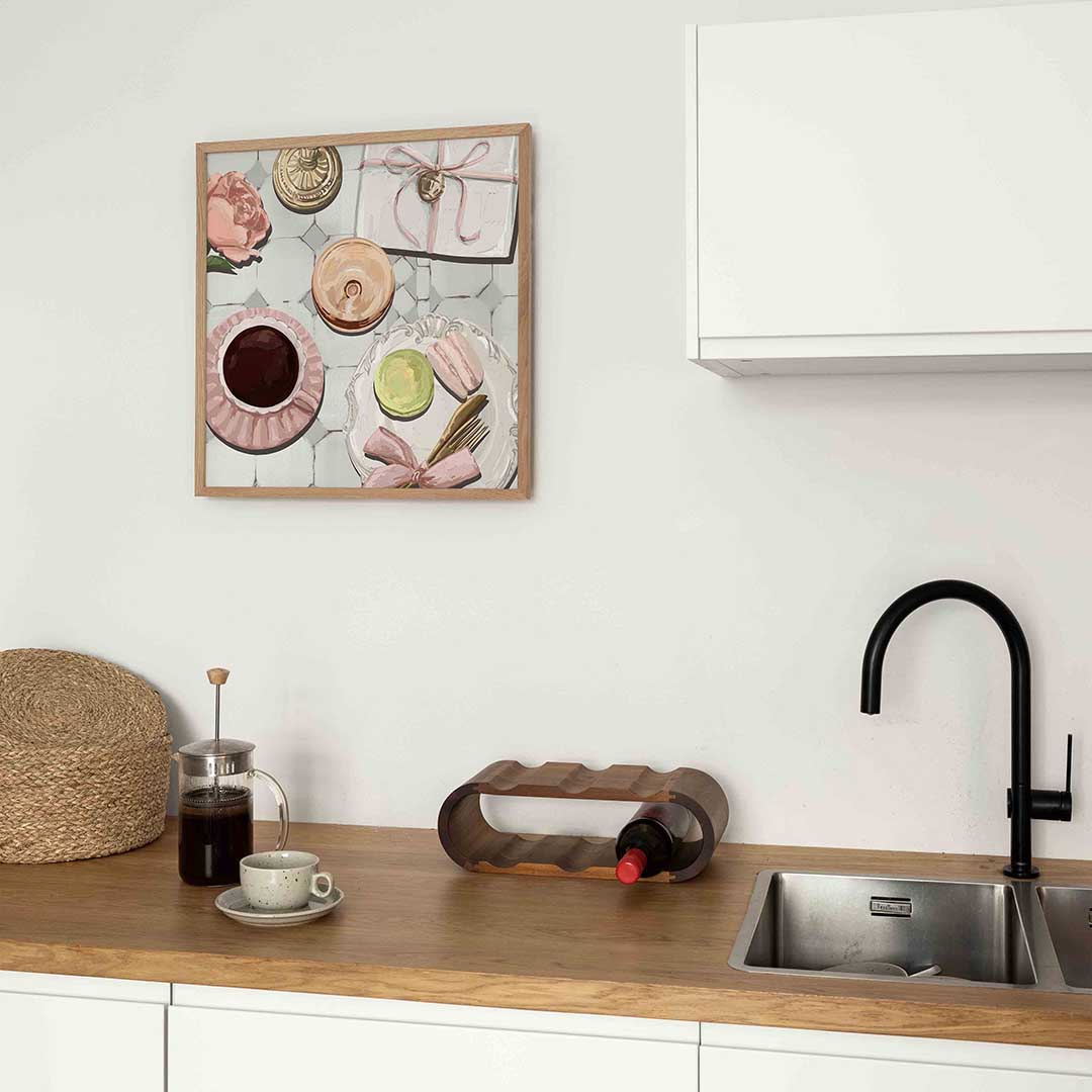 Ontbijt tafel – keukenposter in vierkant formaat