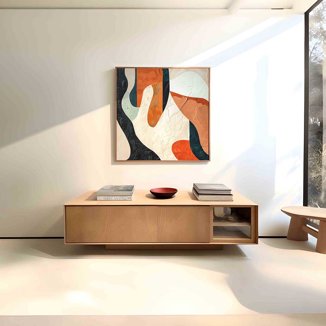 Abstracte vormen – vierkante abstracte wanddecoratie van WallArtistic