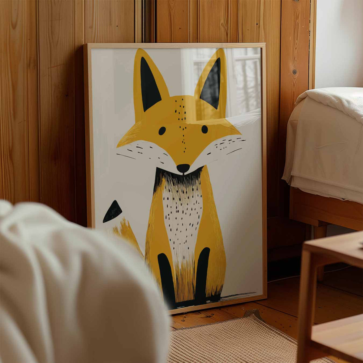 Schattige Vos Illustratie – kinderposter in staand formaat