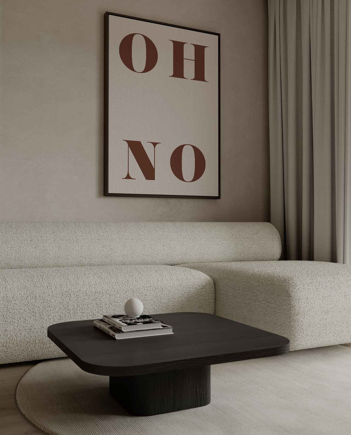 Oh No Poster – canvas wanddecoratie in portret formaat