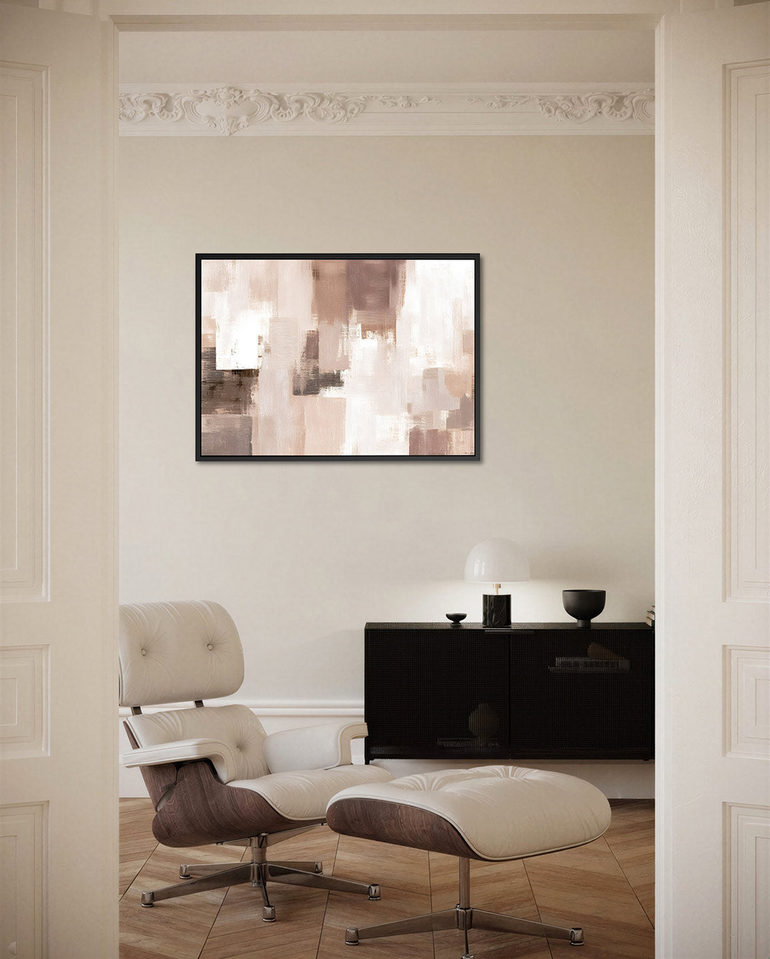 Zachte geometrische vormen – Harmonie – liggende wanddecoratie