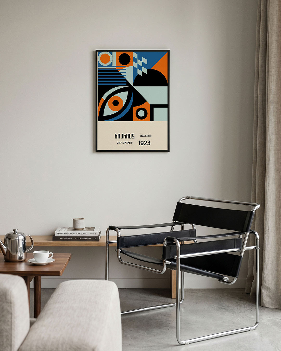 Vormen en vlakkenspel – geometrische Bauhaus poster in staand formaat