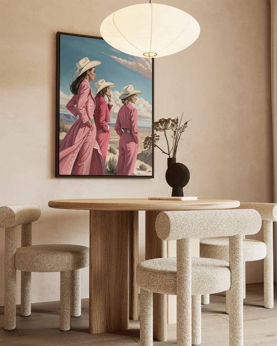 Western Dames in Stijl – canvas wanddecoratie in portret formaat