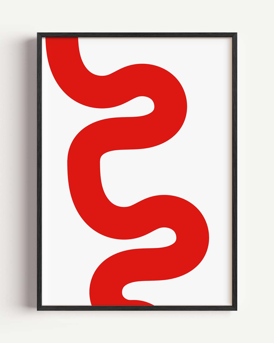 Rode Golven Abstracte – kleurrijke abstracte portret poster als wanddecoratie